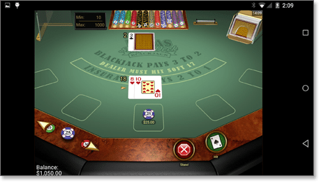 Vegas Single Deck online Blackjack for Android