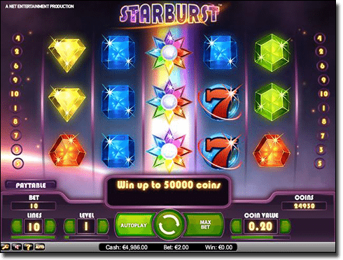 Play Starburst pokies online