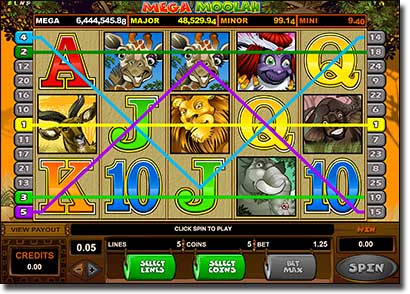 Play Mega Moolah jackpot pokies online