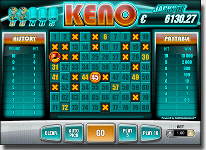 Play Bonus Keno online