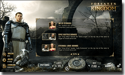 Forsaken Kingdoms slots bonuses