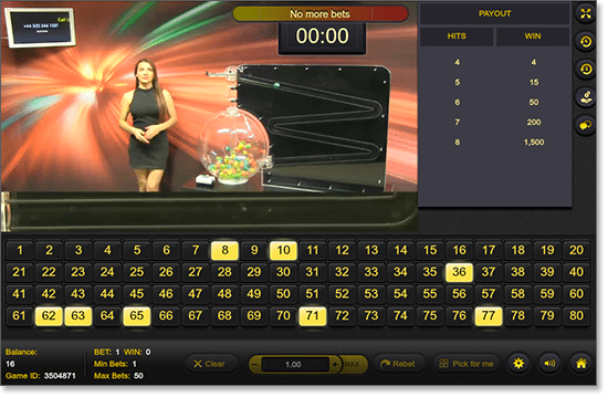 G'Day Casino - Play Live Dealer Keno by Ezugi