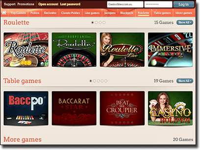 No download roulette casino site