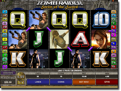Play Tomb Raider online pokies by Microgaming