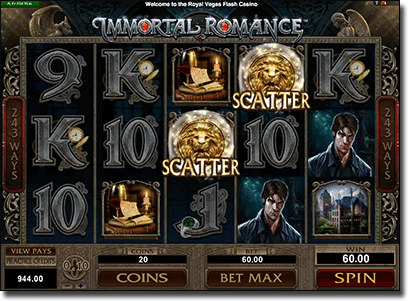 Immortal Romance slots by Microgaming