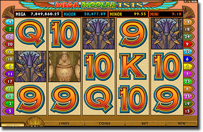 Play Mega Moolah Isis online for real money