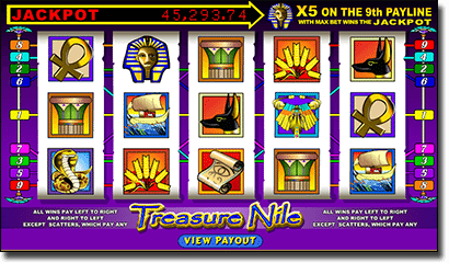 Treasure Nile online progressive jackpot pokies