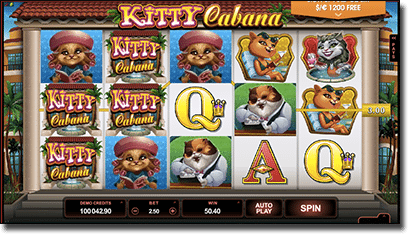 Kitty Cabana online pokies by Microgaming