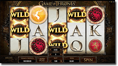 Game of Thrones online pokies by Microgaming