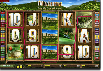 Play I'm a Celebrity online slots at 32Red Casino to win