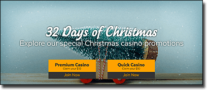 32Red Casino - 32 Days of Christmas bonuses