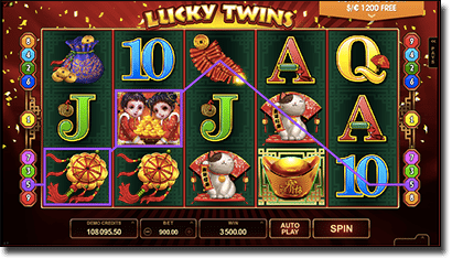 Lucky Twins real money Microgaming pokies
