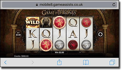 Game of Thrones pokies based on HBO television show