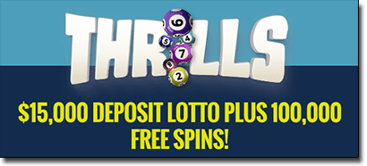 Thrills Casino April free spins and cash bonuses
