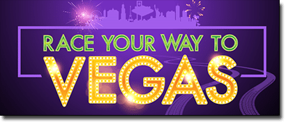Race your way to Vegas at 32Red and Roxy Palace Casinos