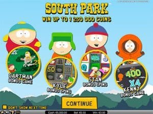 South Park online pokies special gameplay features
