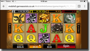 Mega Moolah online progressive jackpot pokies on mobile