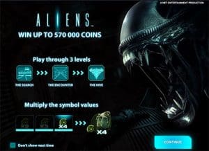 Aliens online pokies by NetEnt