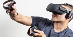 Oculus Rift virtual reality casino gaming device