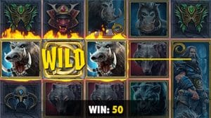 Warlords pokies wild win