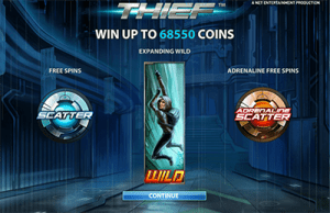 Thief bonus features and free spins