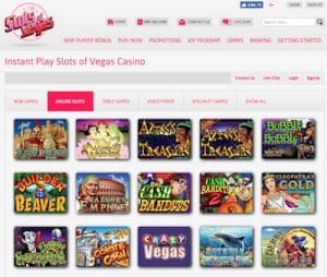 Slots of Vegas game lobby