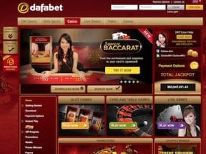 Dafabet casino lobby