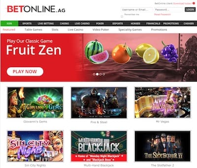 BetOnline Casino desktop screenshot