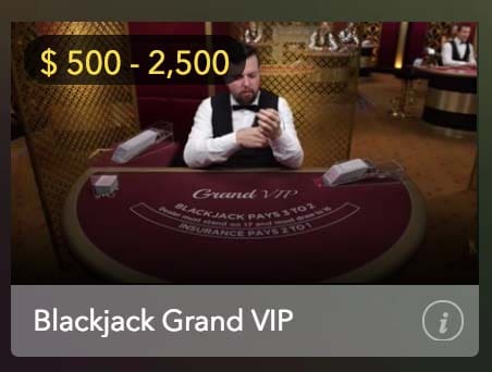 Play High limit blackjack at Mucho Vegas