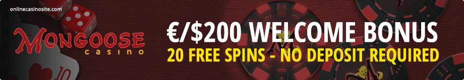Claim Mongoose free spins bonus offer no deposit