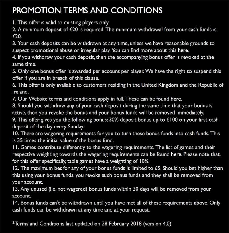 Gday Sunday Terms and conditions