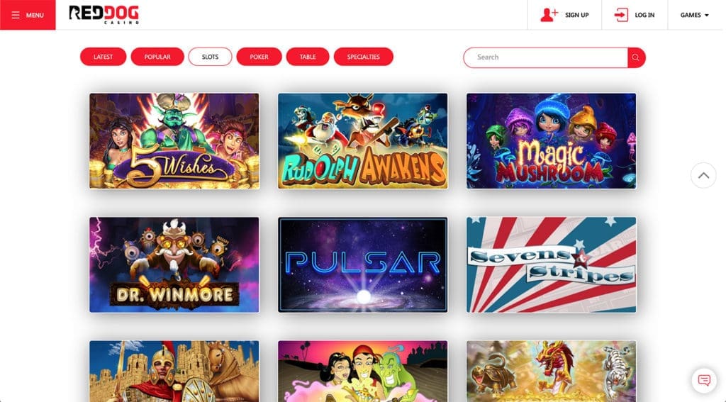Red Dog Online Slots